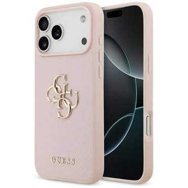 Ovitek Guess "Hardcase 4G Grained Big and Classic Logo" za iPhone 17 Pro - pink
