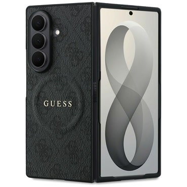 Ovitek Guess "4G Leather Classic MagSafe" za Samsung Galaxy Z Fold8 Ultra - black