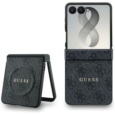 Ovitek Guess "4G Leather Classic MagSafe" za Samsung Galaxy Z Flip8 - black