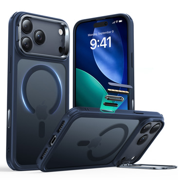 Hibridni ovitek ESR "Classic Hybrid HaloLock Kickstand" za iPhone 17 Pro Max - frosted blue