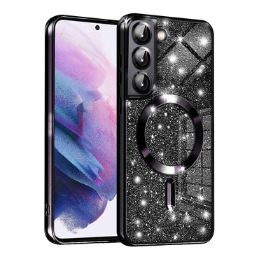 TPU gel ovitek Techsuit "Luxury Glitter MagSafe" za Samsung Galaxy S22 - black
