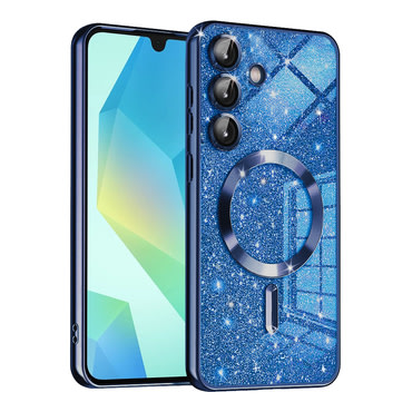 TPU gel ovitek Techsuit "Luxury Glitter MagSafe" za Samsung Galaxy A16 4G / 5G - deep blue