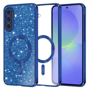 TPU gel ovitek Techsuit "Luxury Glitter MagSafe" za Samsung Galaxy A36 / A56 - deep blue