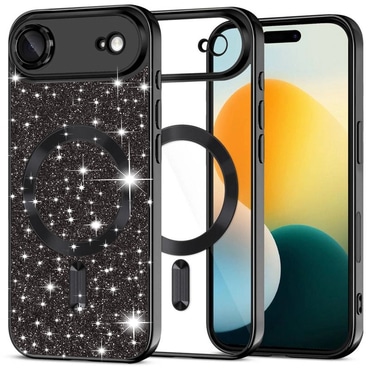 TPU gel ovitek Techsuit "Luxury Glitter MagSafe" za iPhone Air - black
