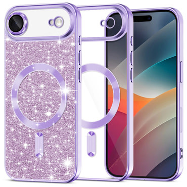 TPU gel ovitek Techsuit "Luxury Glitter MagSafe" za iPhone Air - light purple