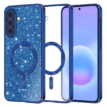 TPU gel ovitek Techsuit "Luxury Glitter MagSafe" za Samsung Galaxy A57 - deep blue