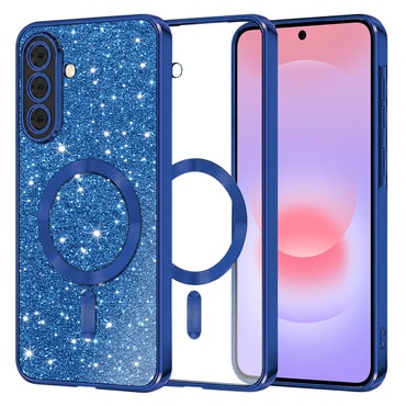 TPU gel ovitek Techsuit "Luxury Glitter MagSafe" za Samsung Galaxy A37 - deep blue