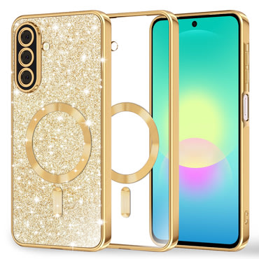 TPU gel ovitek Techsuit "Luxury Glitter MagSafe" za Samsung Galaxy A27 5G - gold