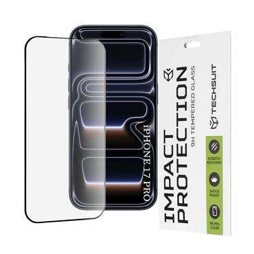 Premium 3D Full Body zaščitno steklo "Techsuit" za iPhone 17 Pro / 18 Pro - črno