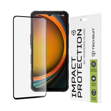 Premium 3D Full Body zaščitno steklo "Techsuit" za Samsung Galaxy Xcover 7 Pro - črno