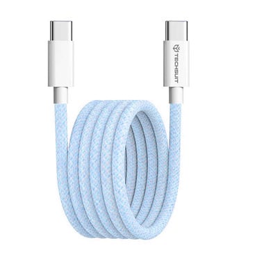 Polnilni in podatkovni 60W USB-C v USB-C kabel Techsuit "PCB114D" - 1m - blue