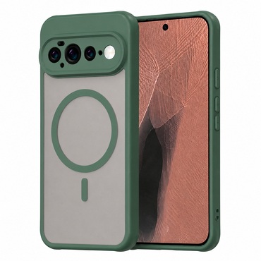 Hibridni ovitek "HaloFrost II MagSafe" za Google Pixel 11 Pro XL - green