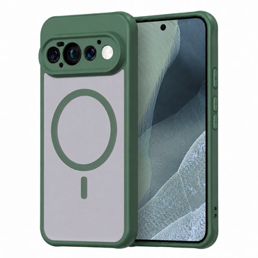 Hibridni ovitek "HaloFrost II MagSafe" za Google Pixel 11 Pro - green