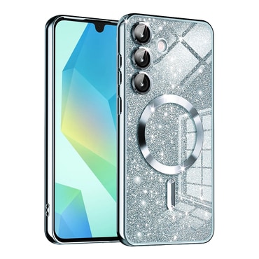 TPU gel ovitek Techsuit "Luxury Glitter MagSafe" za Samsung Galaxy A16 4G / 5G - light blue