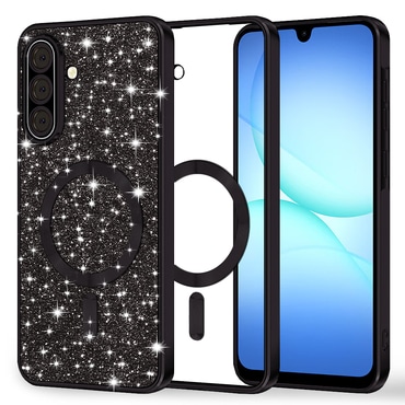 TPU gel ovitek Techsuit "Luxury Glitter MagSafe" za Samsung Galaxy A17 4G / A17 5G - black