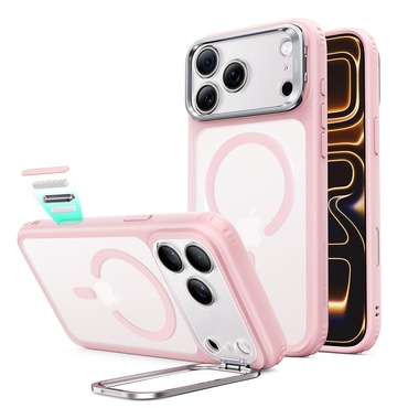 Hibridni ovitek ESR "Classic Hybrid HaloLock Kickstand" za iPhone 17 Pro Max / 18 Pro Max - frosted bubblegum pink