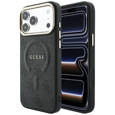 Ovitek Guess "4G Embossed Classic MagSafe" za iPhone 17 Pro Max / 18 Pro Max - black