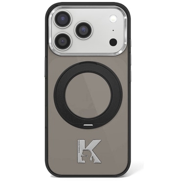 Ovitek Karl Lagerfeld "HC IML Ring Stand MagSafe Kameo Metal" za iPhone 17 Pro / 18 Pro - black