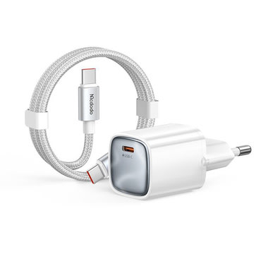 Stenski 45W polnilec Mcdodo "Nano Series CH-4433" USB-C z USB-C kablom 1.2m - white