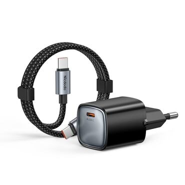 Stenski 65W polnilec Mcdodo "Nano Series CH-8262" GaN, USB-C, z 1.2m kablom - black