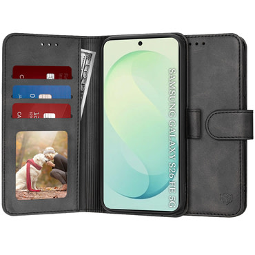 Etui Techsuit "Diary Book" za Samsung Galaxy S25 FE / S26 FE - črn
