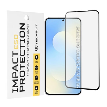 Full body zaščitno steklo Techsuit "ESD" za Samsung Galaxy S25 FE / S26 FE - črno