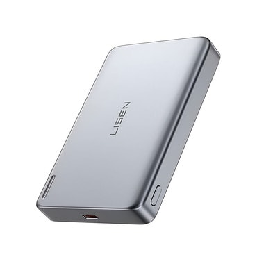 Power bank Lisen "L601 Pro" 10000mAh z MagSafe, Qi2, 27W - gray