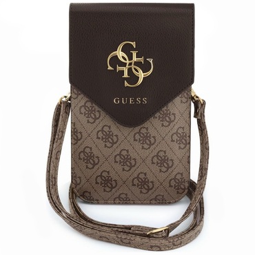 Univerzalna torbica za Guess Universal Phone Pouch 4G Grained Classic Logo (GUWBPG4L4CNW) Universal Eco Adjustable - brown
