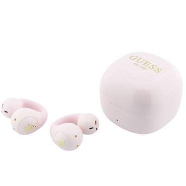 Bluetooth slušalke Guess "Mini Classic" BT 5.4 z odprtim dizajnom in športnim stilom - pink