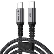 Polnilni in podatkovni 240W USB-C v USB-C kabel Techsuit "TitanSync Pro (CX2)" - 480Mbps - 2m - gray
