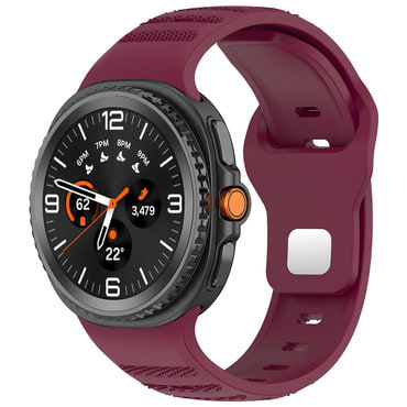 Silikonski pas Techsuit "W050" za Samsung Galaxy Watch8 40mm / Watch8 44mm / Watch8 Classic / Watch9 40mm / Watch9 44mm - Bordeaux