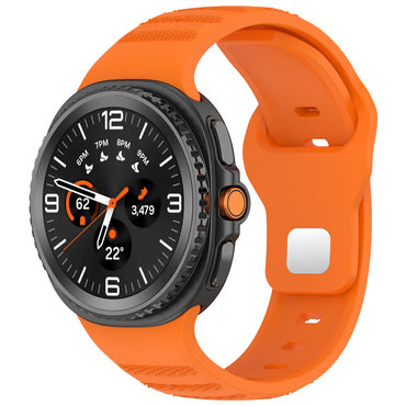 Silikonski pas Techsuit "W050" za Samsung Galaxy Watch8 40mm / Watch8 44mm / Watch8 Classic / Watch9 40mm / Watch9 44mm - orange