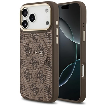 Ovitek Guess "4G Embossed Classic MagSafe" za iPhone 17 Pro / 18 Pro - brown
