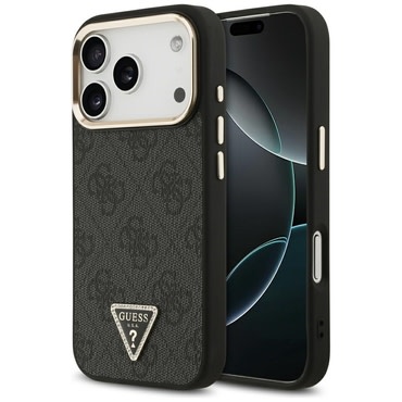 Ovitek Guess "Hardcase 4G Triangle Logo MagSafe" za iPhone 17 Pro / 18 Pro - black