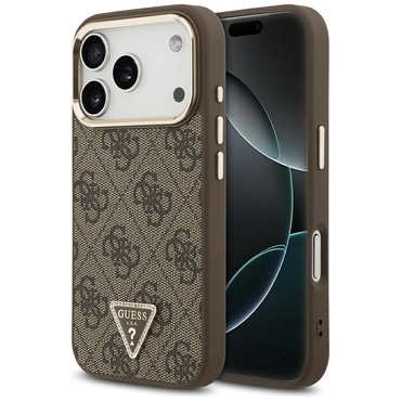 Ovitek Guess "Hardcase 4G Triangle Logo MagSafe" za iPhone 17 Pro / 18 Pro - brown