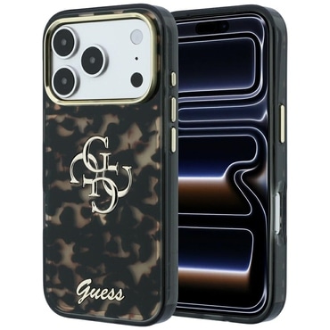 Ovitek Guess "IML 4G Metal Script" za iPhone 17 Pro Max / 18 Pro Max - tortoise
