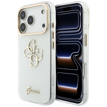 Ovitek Guess "IML 4G Metal Script" za iPhone 17 Pro / 18 Pro - white