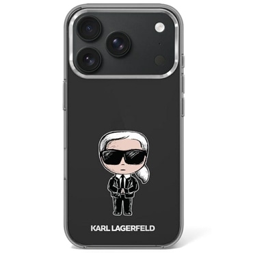 Premium ovitek Karl Lagerfeld "IML Ikonik Sketch Print MagSafe" za iPhone 17 Pro / 18 Pro - black