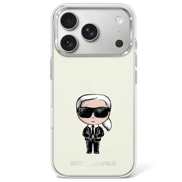 Premium ovitek Karl Lagerfeld "IML Ikonik Sketch Print MagSafe" za iPhone 17 Pro / 18 Pro - beige