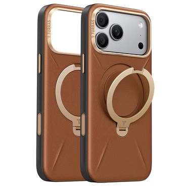 Premium ovitek Torras "QPRO Leather" za iPhone 17 Pro / 18 Pro - brown
