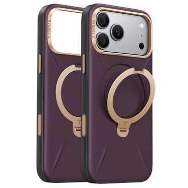 Premium ovitek Torras "QPRO Leather" za iPhone 17 Pro / 18 Pro - purple