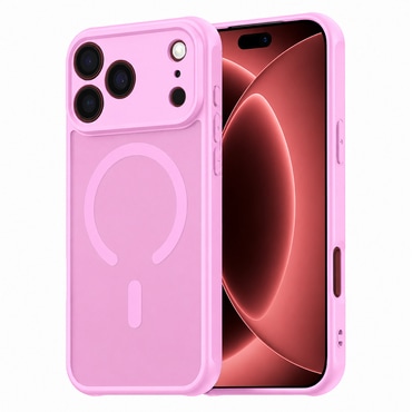 Hibridni ovitek "HaloFrost II MagSafe" za iPhone 17 Pro Max / 18 Pro Max - pink