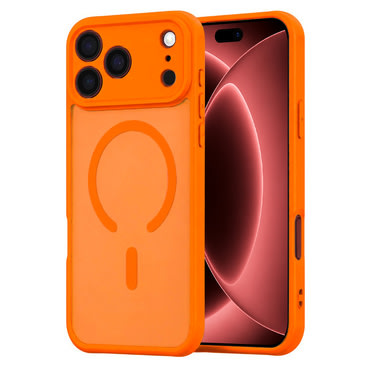 Hibridni ovitek "HaloFrost II MagSafe" za iPhone 17 Pro Max / 18 Pro Max - orange
