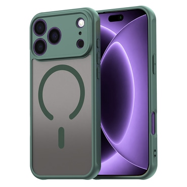 Hibridni ovitek "HaloFrost II MagSafe" za iPhone 17 Pro / 18 Pro - green
