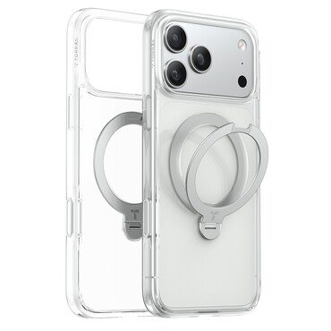 Premium ovitek Torras "Ostand Spin" za iPhone 17 Pro / 18 Pro - clear