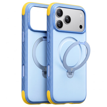 Premium ovitek Torras "Ostand Q3 Rugged" za iPhone 17 Pro / 18 Pro - island blue