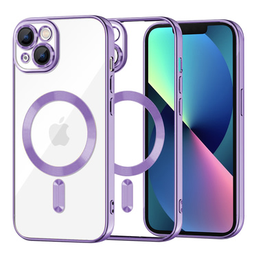 Ovitek Techsuit "Luxury Crystal MagSafe" za iPhone 13 - light purple