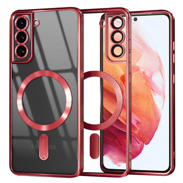 Ovitek Techsuit "Luxury Crystal MagSafe" za Samsung Galaxy S21 - red