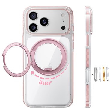 Premium ovitek Torras "Ostand O3 Light" za iPhone 17 Pro / 18 Pro - pink