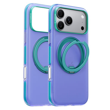 Premium ovitek Torras "Ostand O3 Hue" za iPhone 17 Pro / 18 Pro - indigo blue